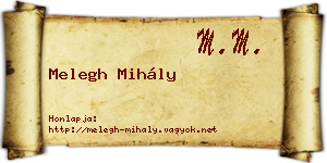 Melegh Mihály névjegykártya