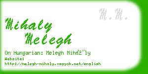 mihaly melegh business card